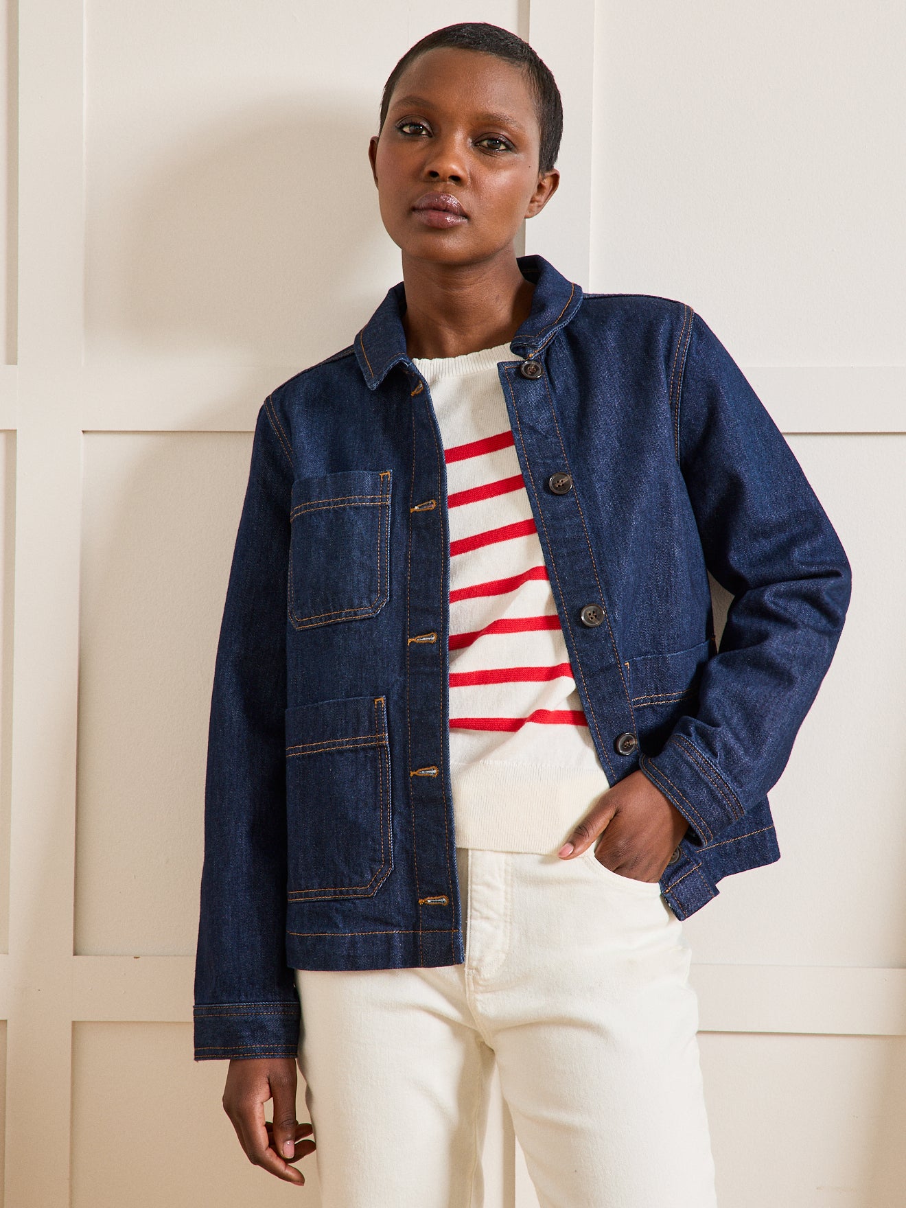 Veste En Jean Femme Ample Veste Worker Jean Femme Coton Biologique