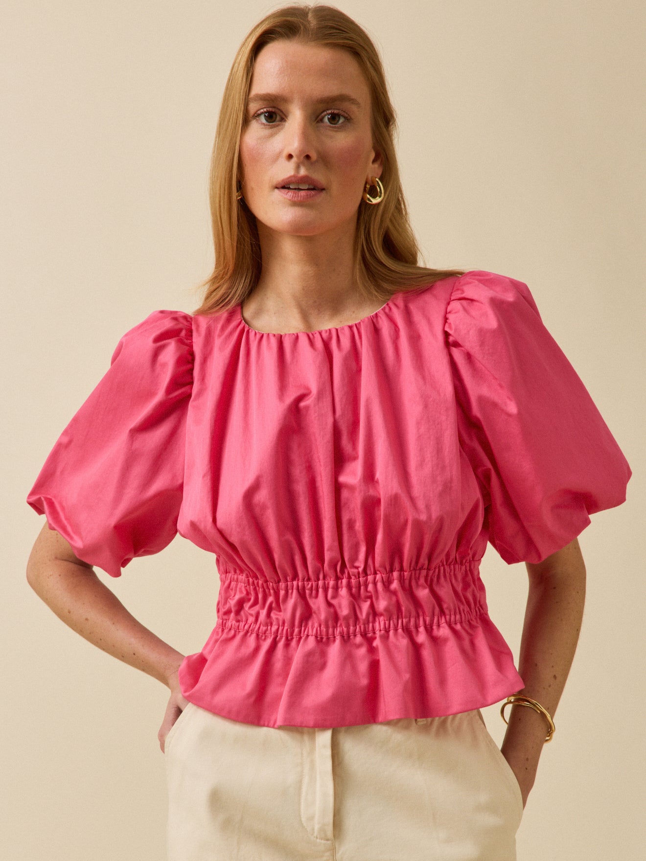 Blouse femme cérémonie popeline unie