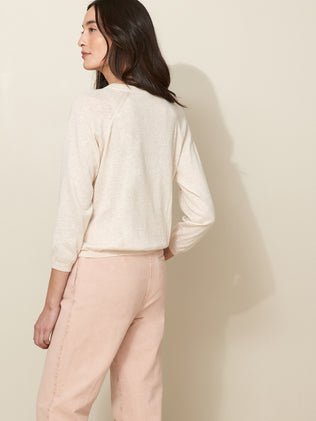 Women's cotton and linen cardigan
