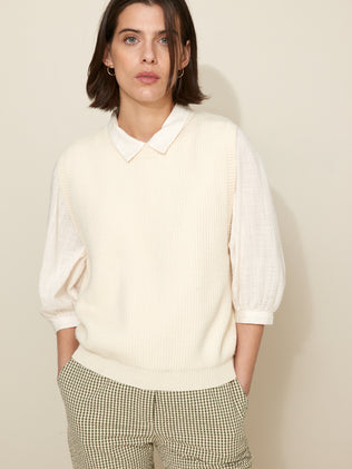 Women's sleeveless sweater in Merino wool - Cyrillus x Les 3 Tricoteurs