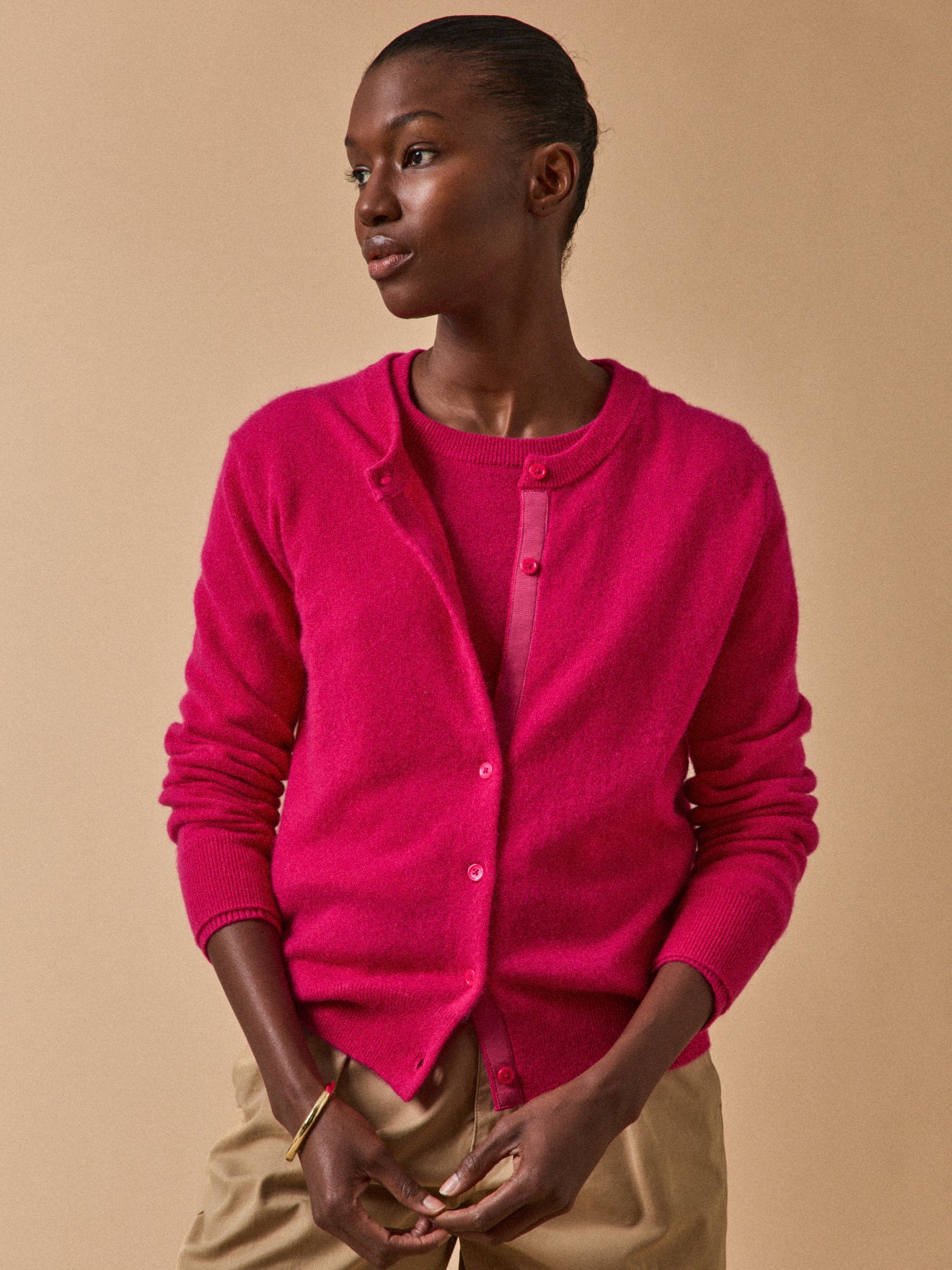 Women's button cardigan The Cashmere Collection