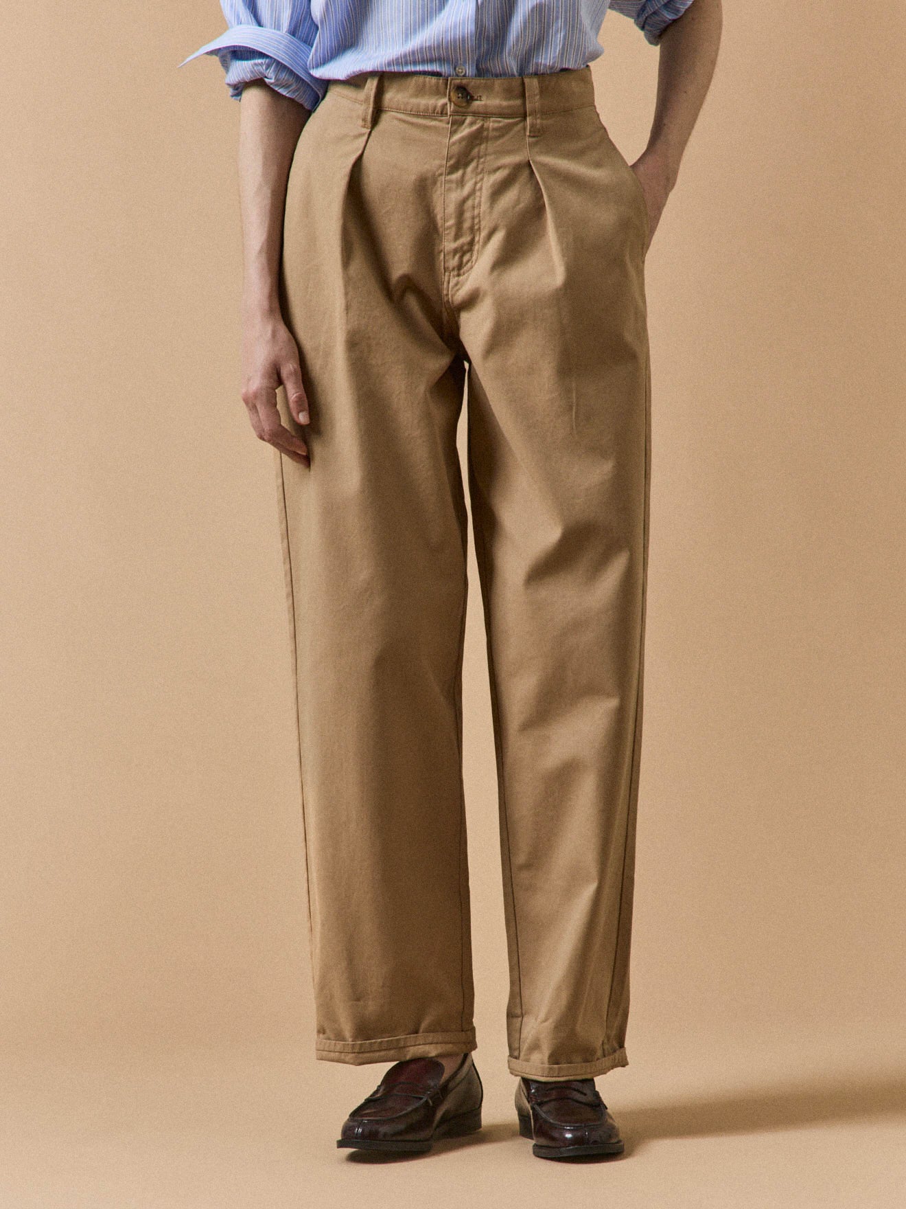 Women's Celestine cotton twill carrot-leg trousers - Cyrillus COM