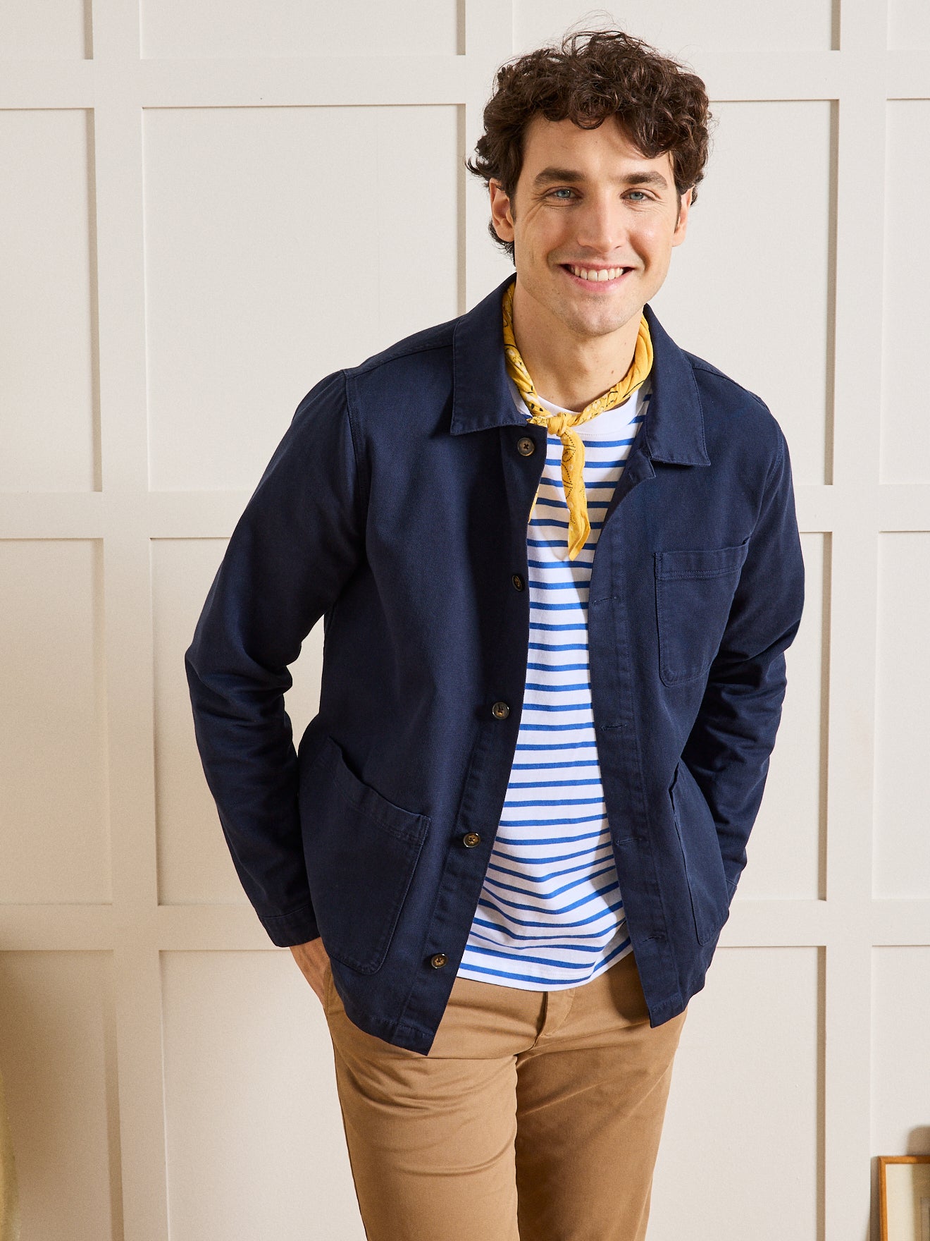 Blazer Denim Homme Men's Utility Jacket In A Recycled Cotton Twill