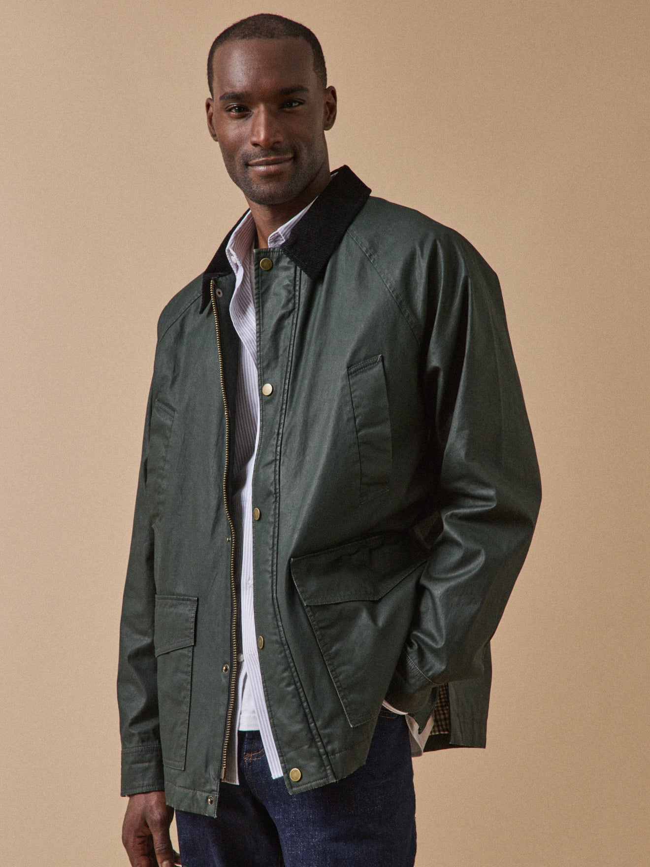 Men's coated cotton jacket