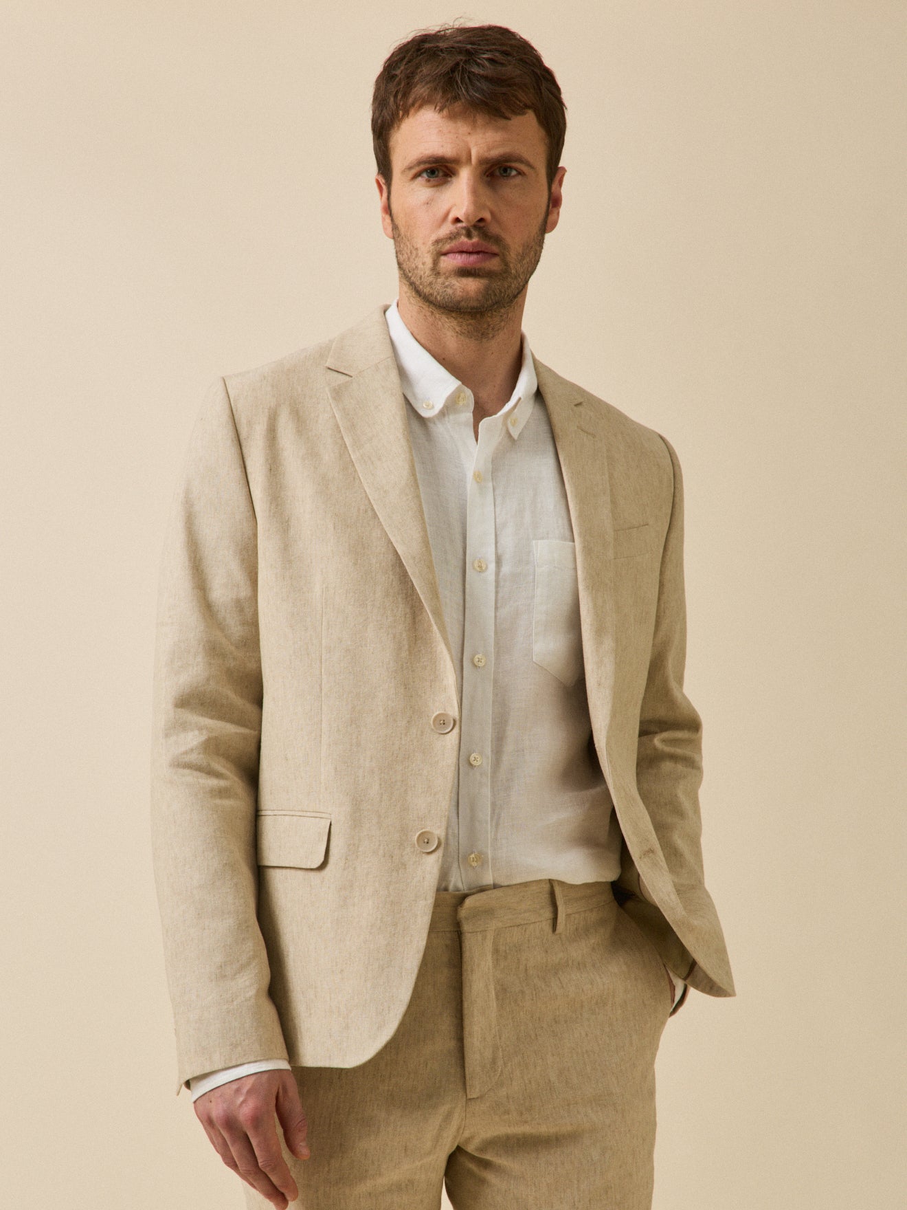Men s suit jacket in linen blend