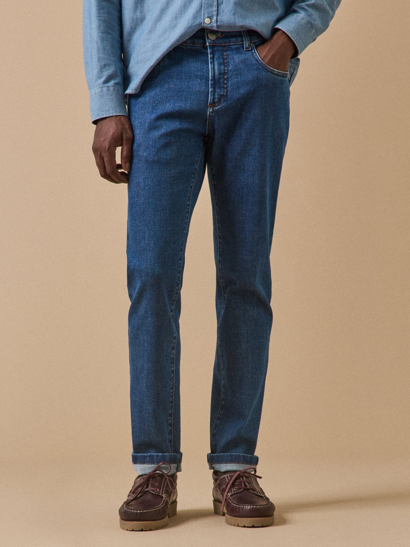 Men's regular organic cotton jeans Cyrillus COM