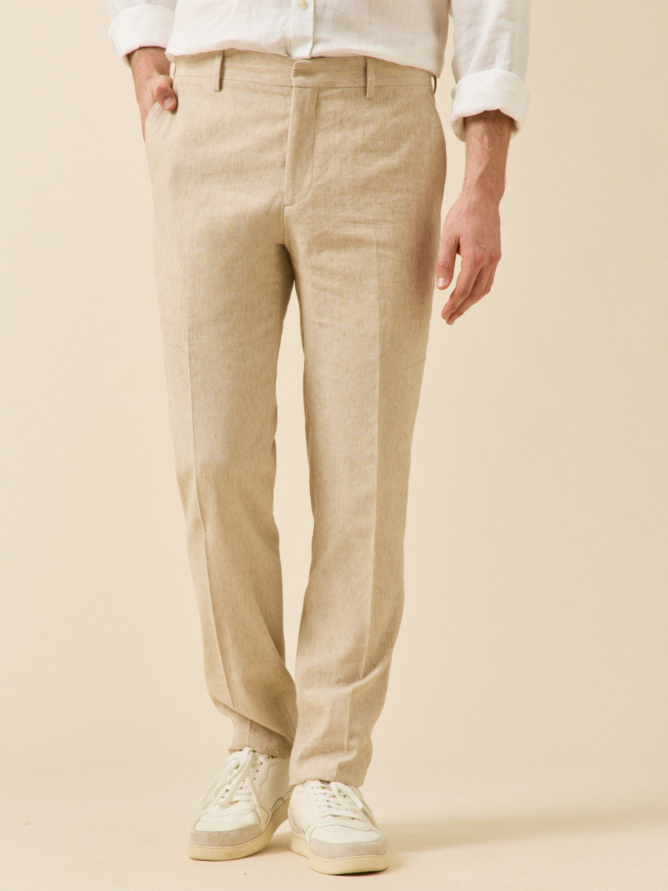 Men's linen-blend suit trousers - Cyrillus COM Men's linen-blend suit trousers - Cyrillus COM