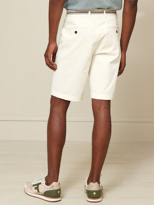 Men's straight leg, stretch cotton Bermuda shorts