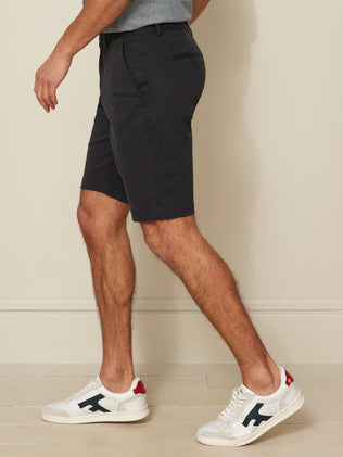 Men's straight leg, stretch cotton Bermuda shorts