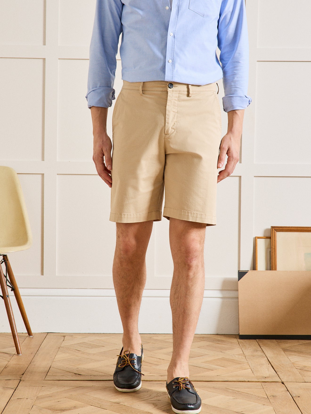 Men's stretch cotton chino-style Bermuda shorts Cyrillus COM
