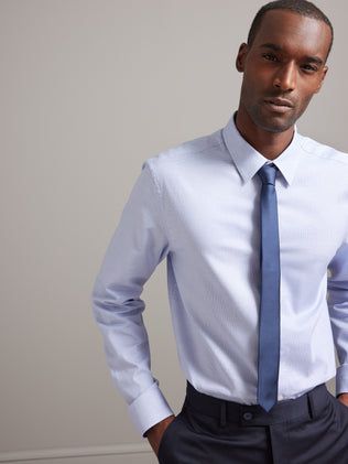 Men's regular fit mini-motif non-iron shirt