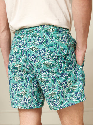 Men's botanical print swim shorts