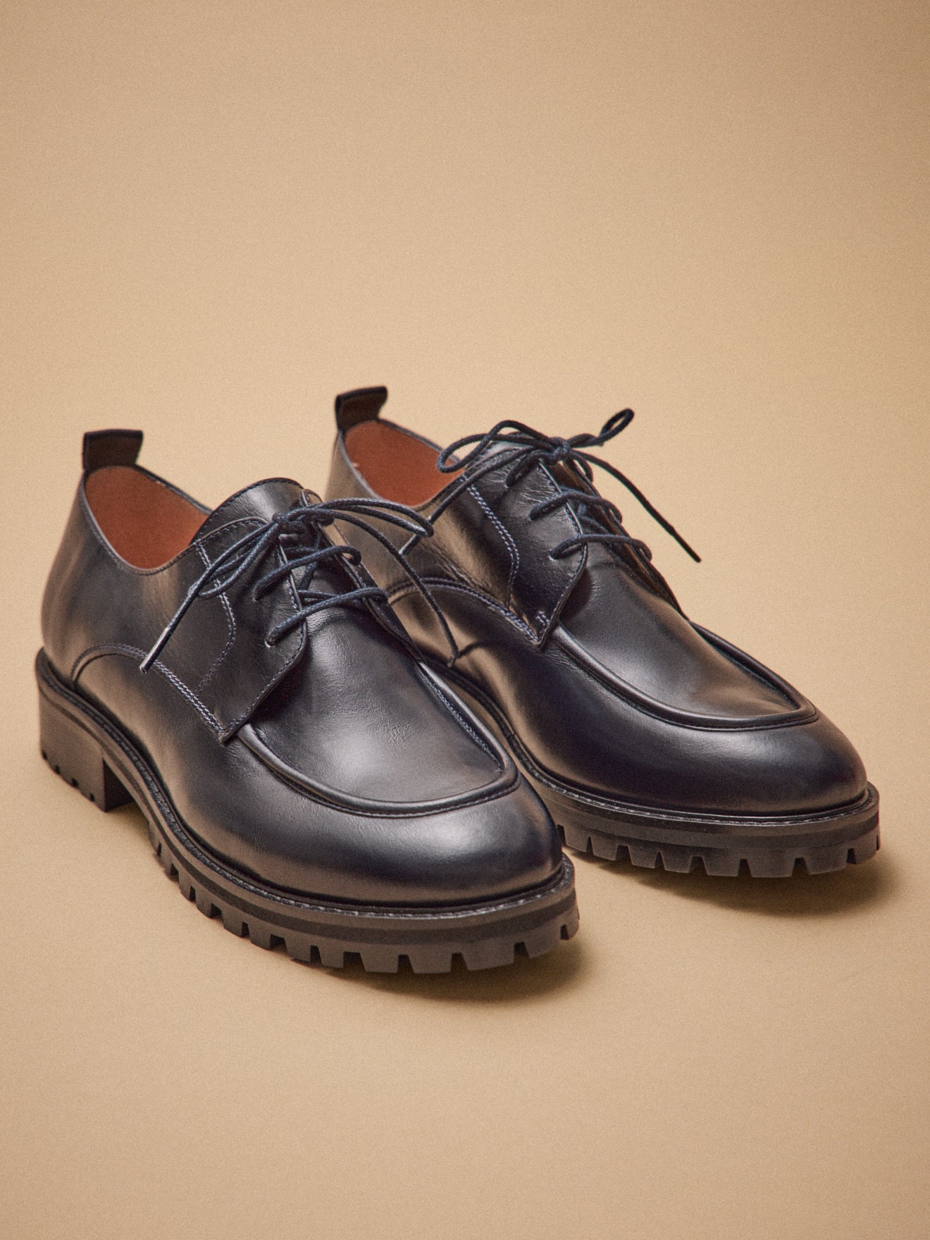 Women's leather lace-up Derby shoes - Cyrillus COM