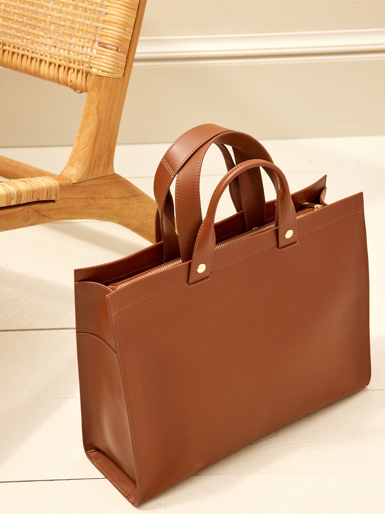 Sac cabas rigide spécial ordi Collection Maroquinerie Cyrillus