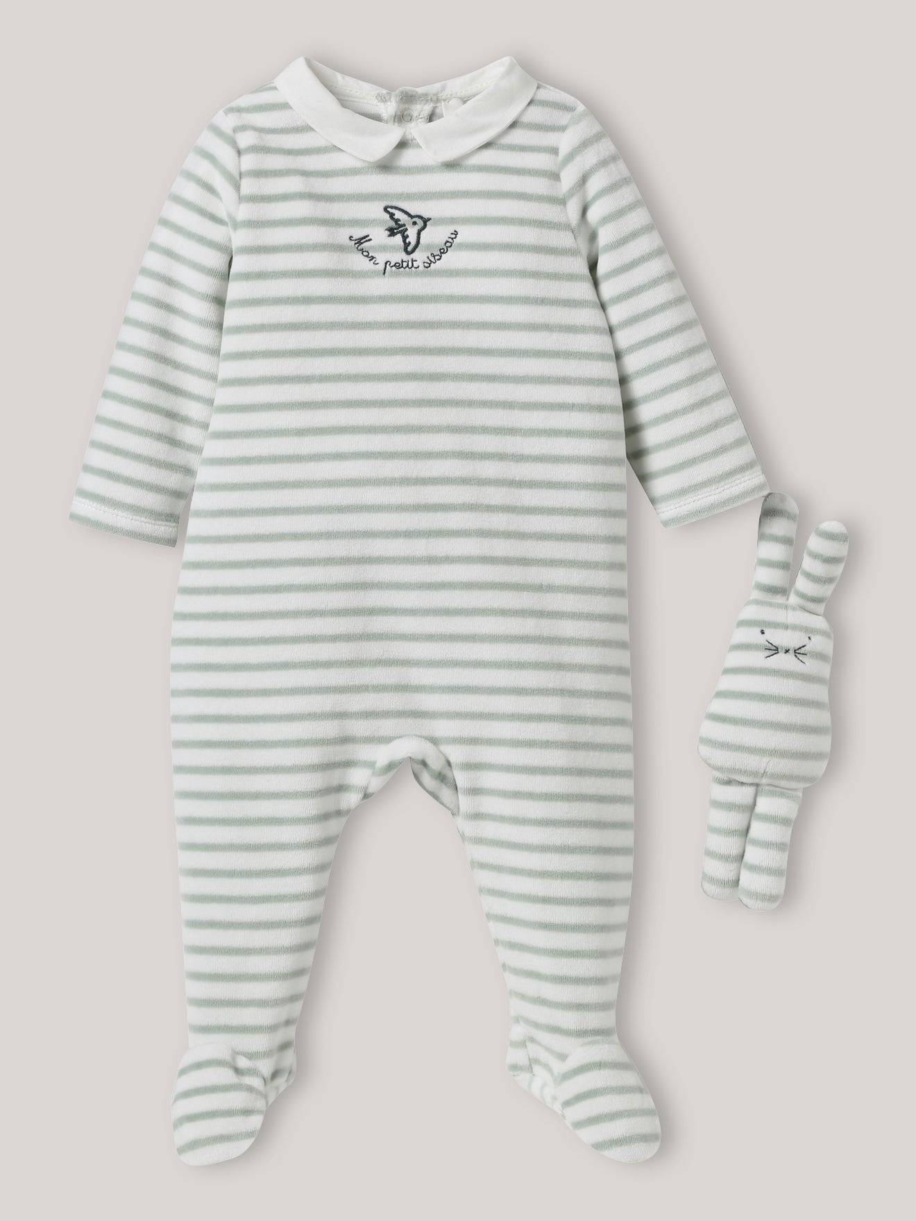 Pyjama Bébé Citrouille Halloween En Velours Orange - Taille 6 Mois - Marque Next