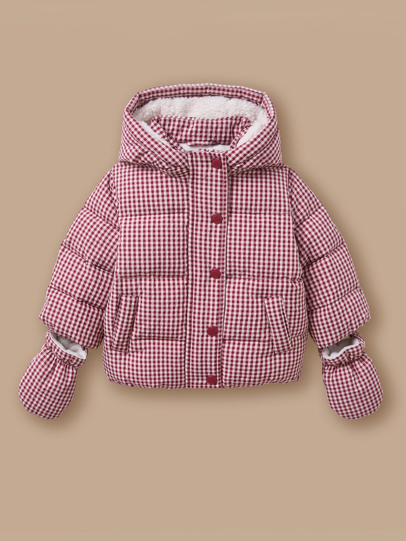 Baby's Vichy-Print Padded Jacket - Cyrillus COM