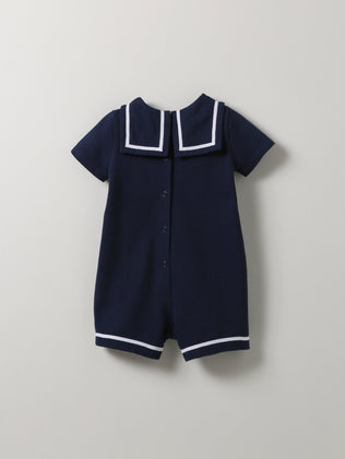 Baby's piqu� knit jumpsuit in organic cotton