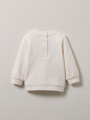 Baby's organic cotton sweatshirt with Liberty fabric trim
