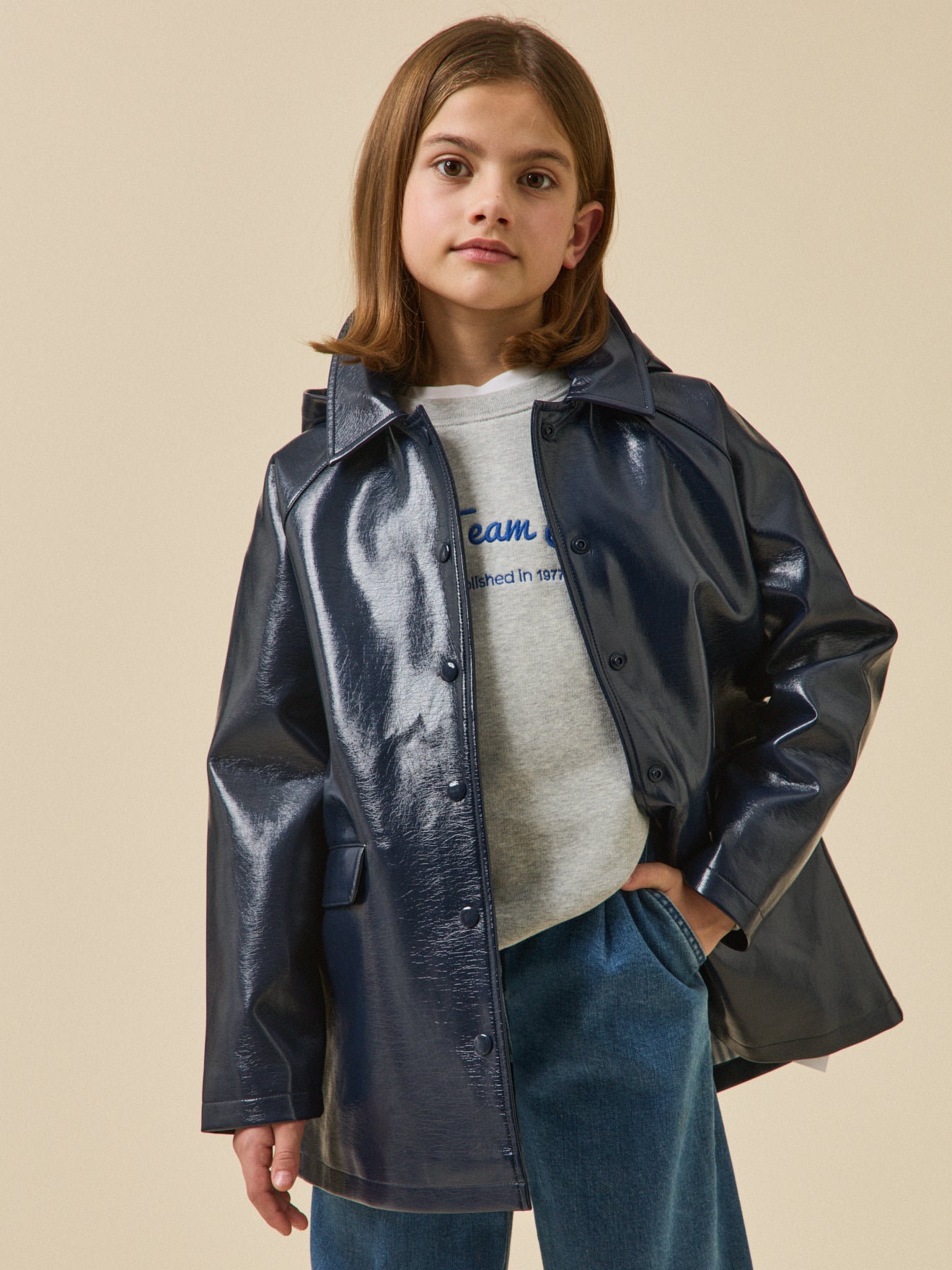 Girl's vinyl raincoat with hood - Cyrillus COM