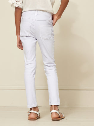 Girl's slim-fit colored trousers