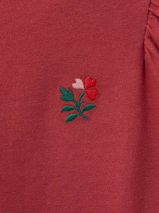 Girl's organic cotton embroidered T-shirt