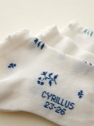 Pack of 3 pairs of girl's ankle socks