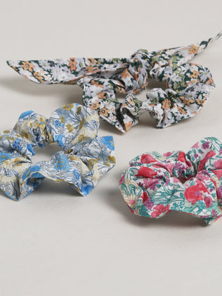 GIrl's pack of 3 scrunchies made with Liberty fabric
