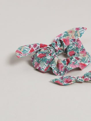 Girl's scrunchie and claw made with Liberty fabric