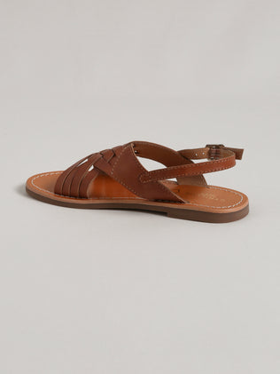 Girl's leather sandals