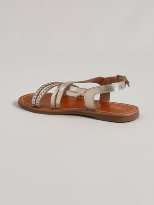 Girl's leather sandals