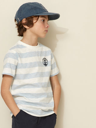 Boy's striped organic cotton T-shirt
