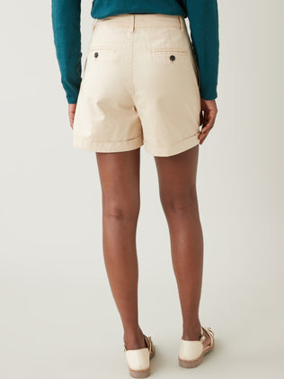 Women's cotton and linen chino shorts