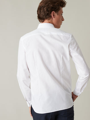 Men's Slim Fit easy-care plain poplin shirt