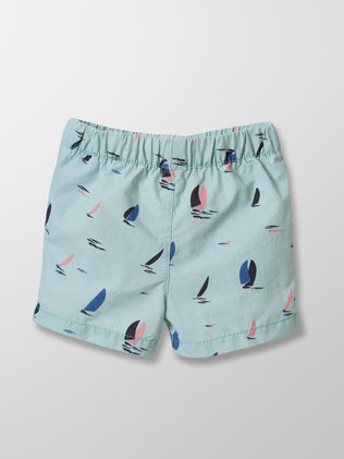 Baby's sailboat-print swim shorts
