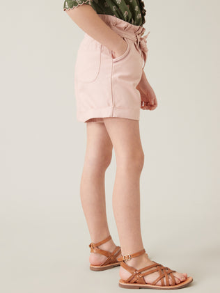 Girl's linen and cotton shorts