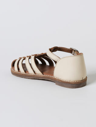 Girl's braided leather sandals