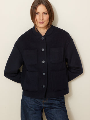 Women's double-sided woollen jacket