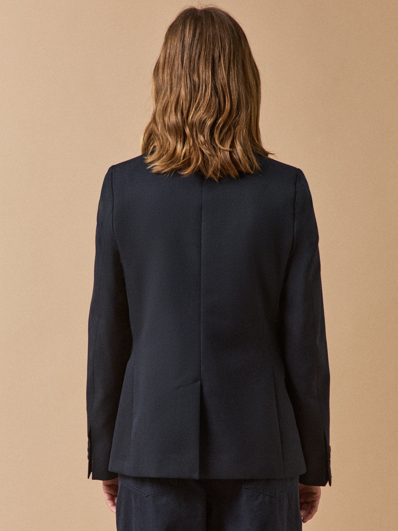 Veste tailleur lainage uni femme