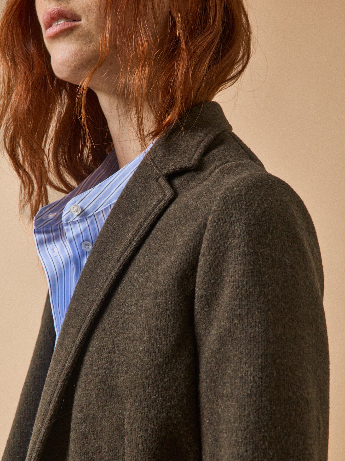 Veste tailleur maille souple unie femme