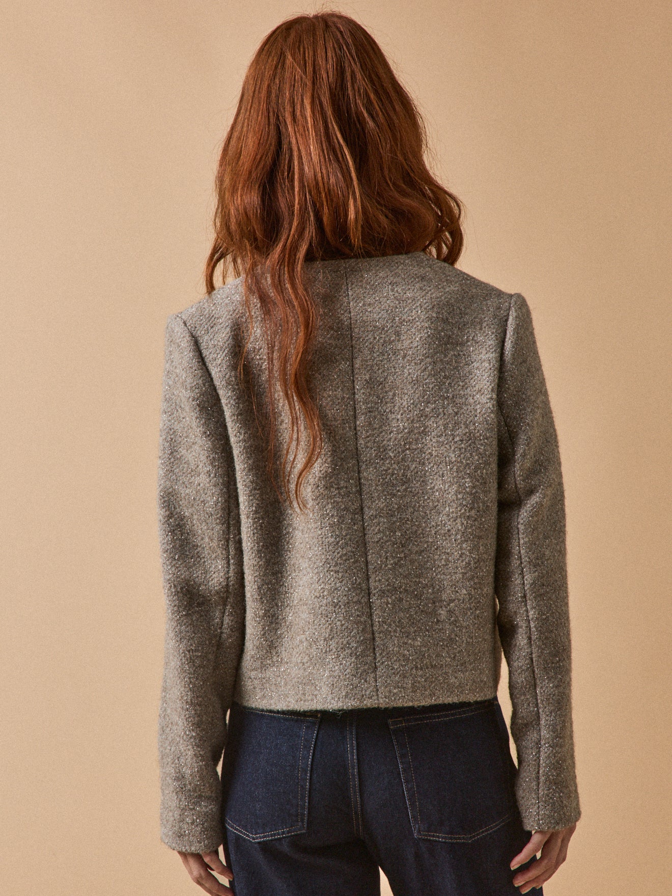Veste courte en tweed pour femme, Noir , M Veste courte en tweed pour femme, Noir , M