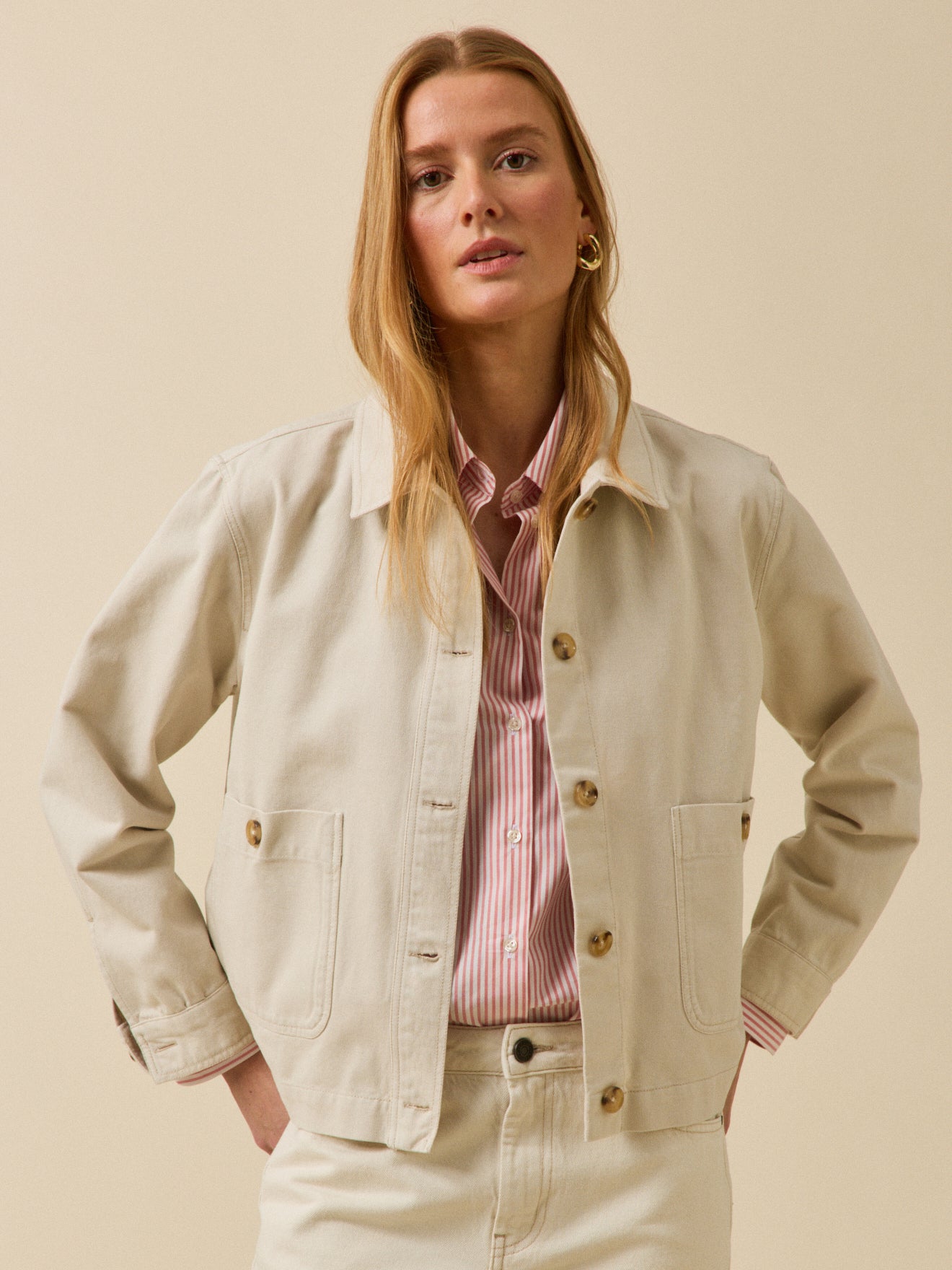 Women's organic cotton utility jacket