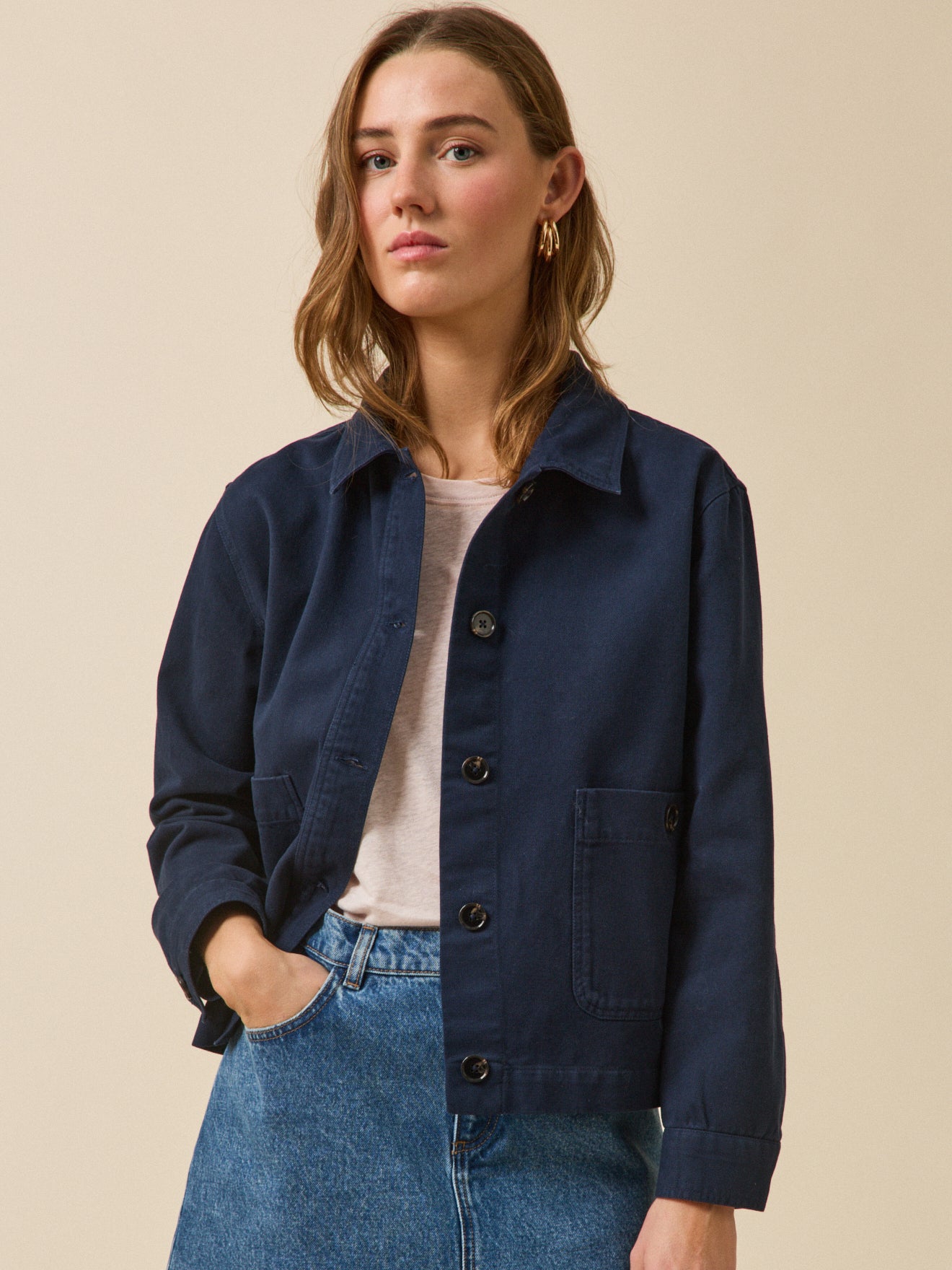 Women's organic cotton utility jacket