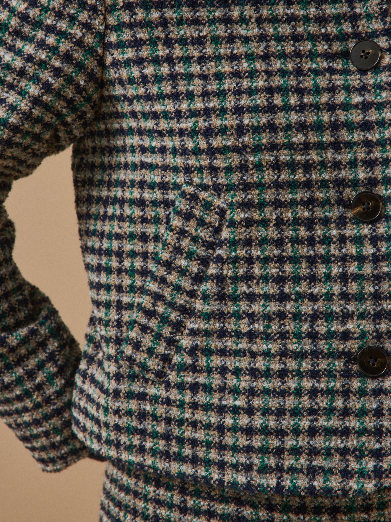 Women's check tweed jacket