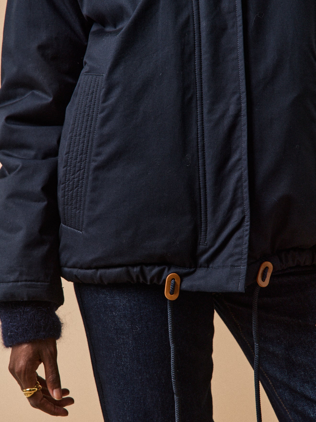 Parka courte femme doublée imitation fourrure