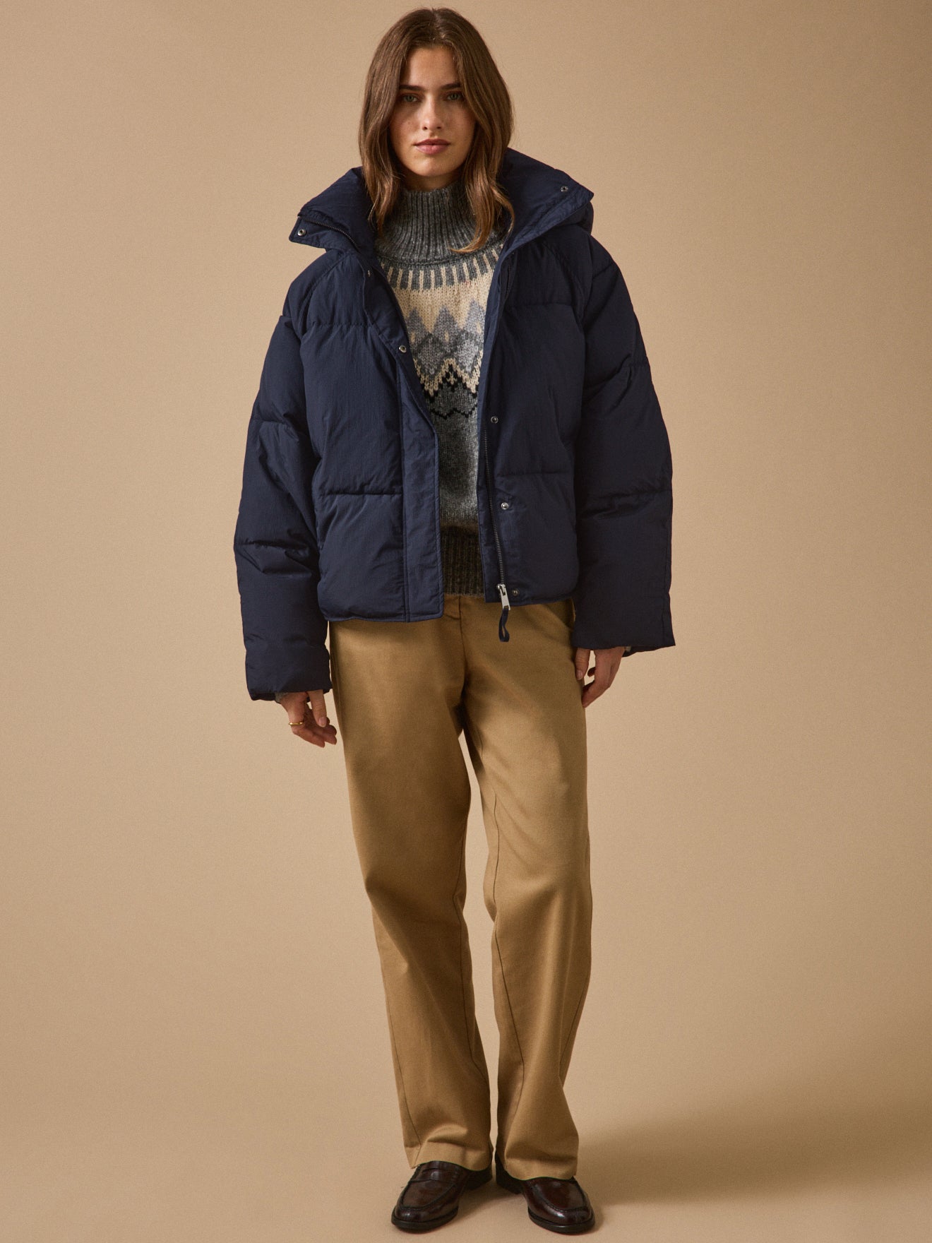 Women's short quilted puffer