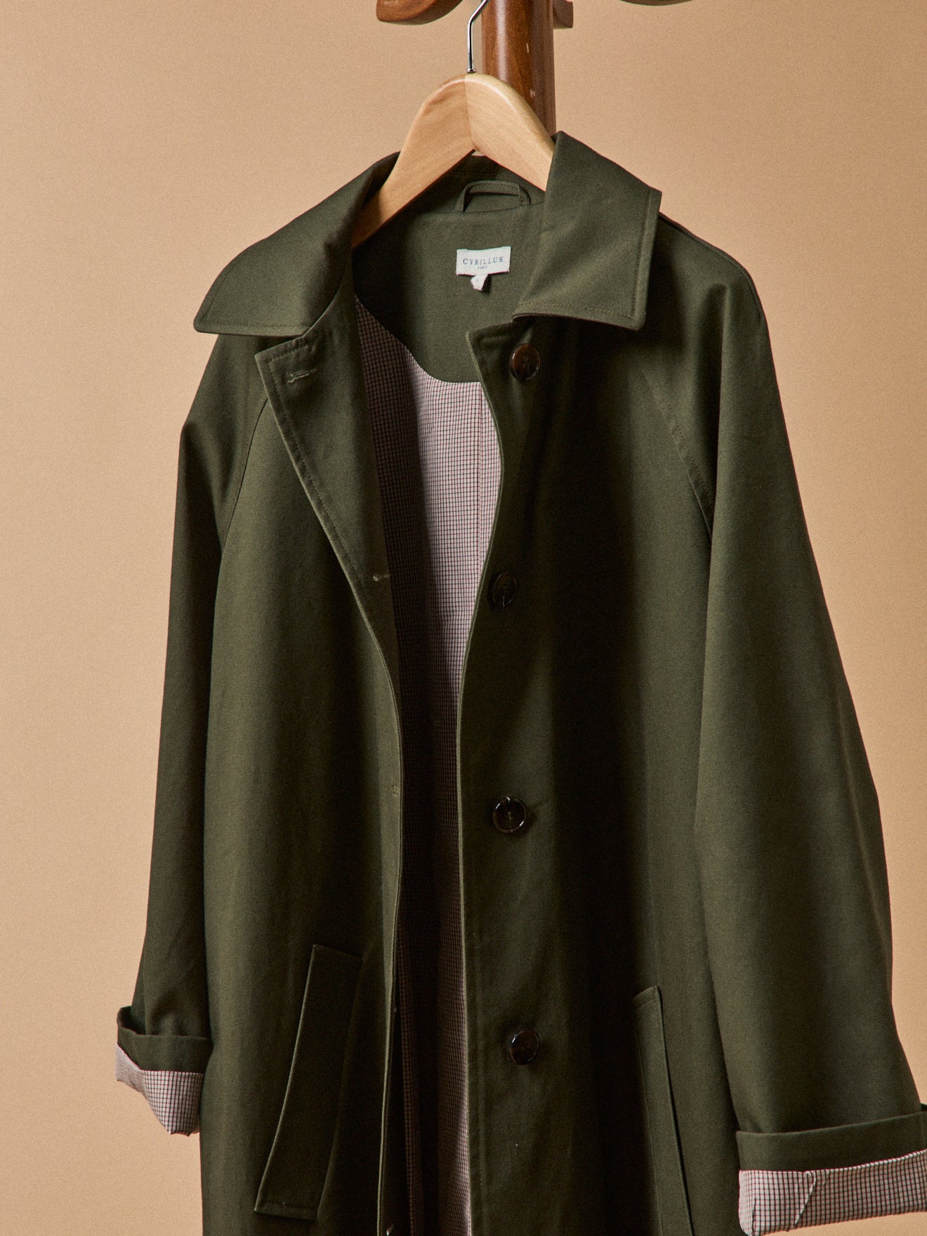 Trench droit coton femme