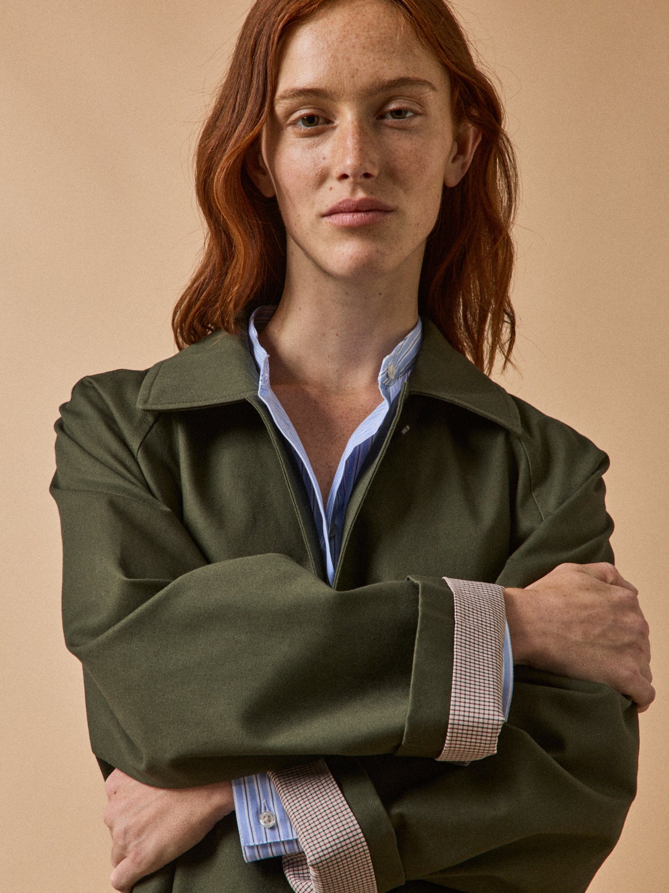 Trench droit coton femme