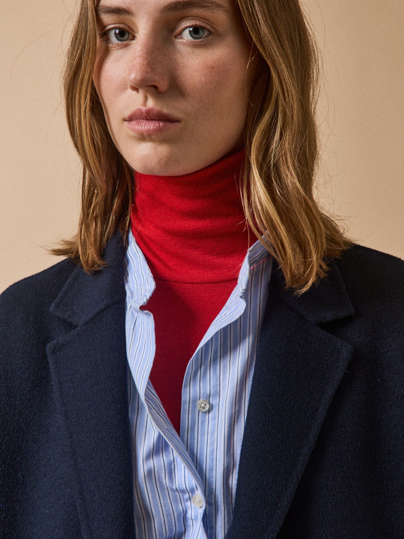 Women's double-sided woolen coat