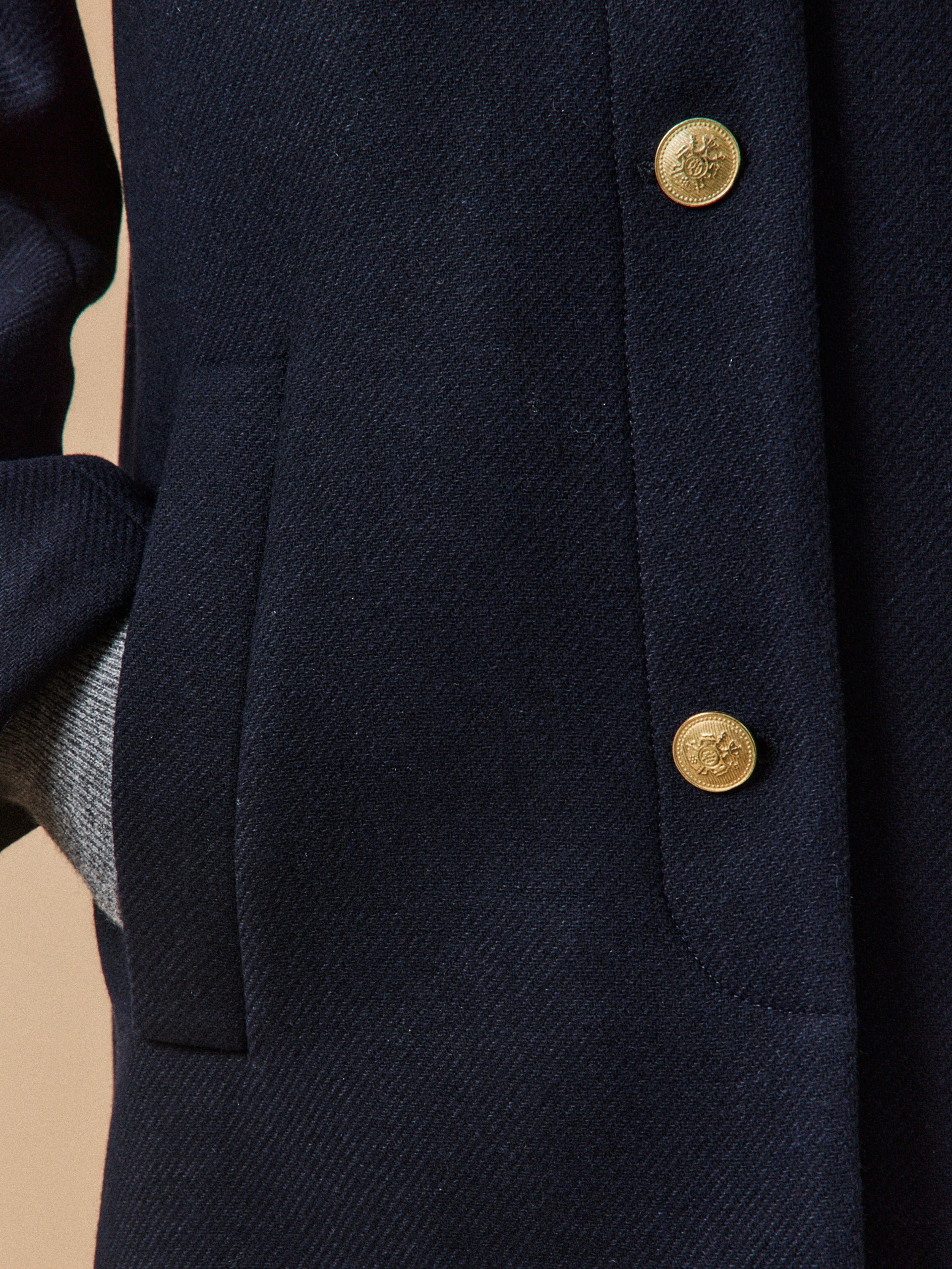 Women's plain short woolen coat