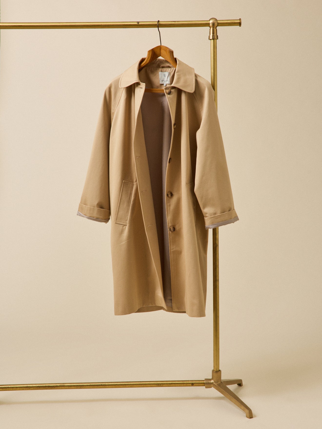 Trench long coton biologique femme